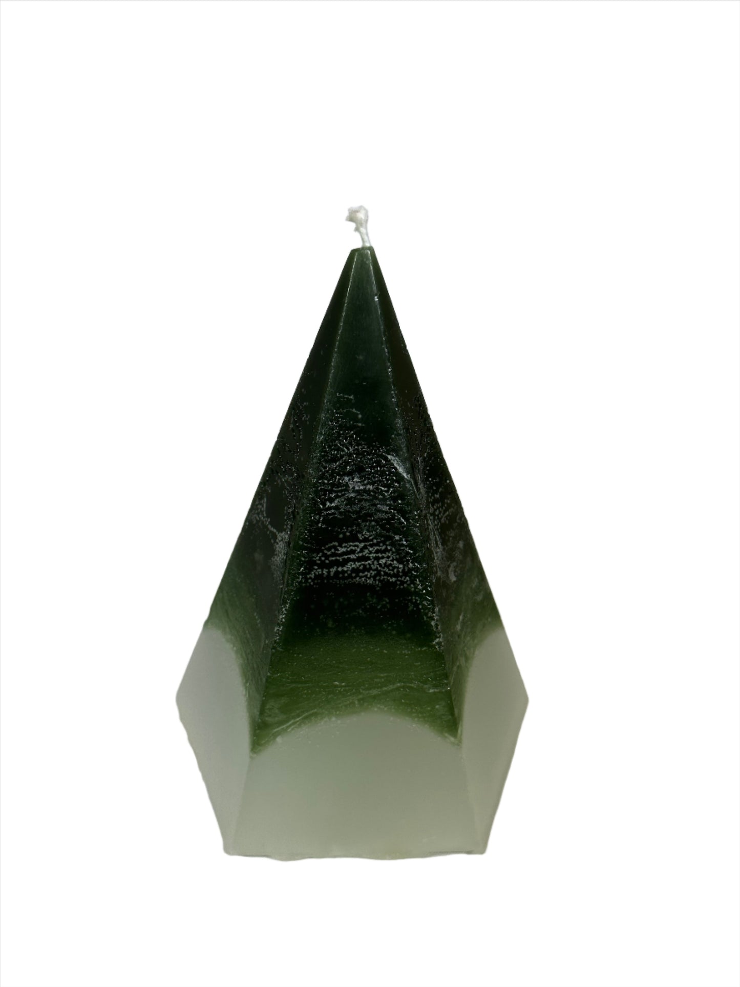 Pentagon Pyramid - Short, Unscented, Green/White