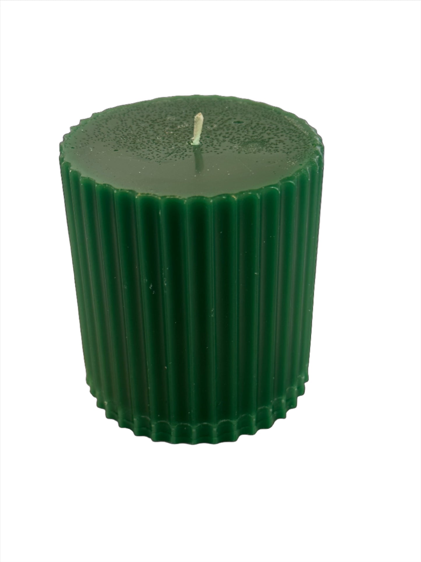 Fluted Round - Frosted Juniper Scent, Green