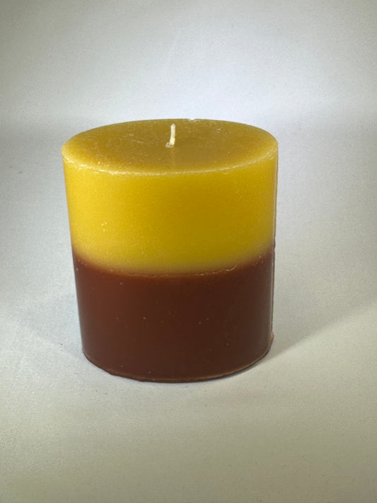 Oval Pillar - Saffron Cedarwood, Gold/Brown