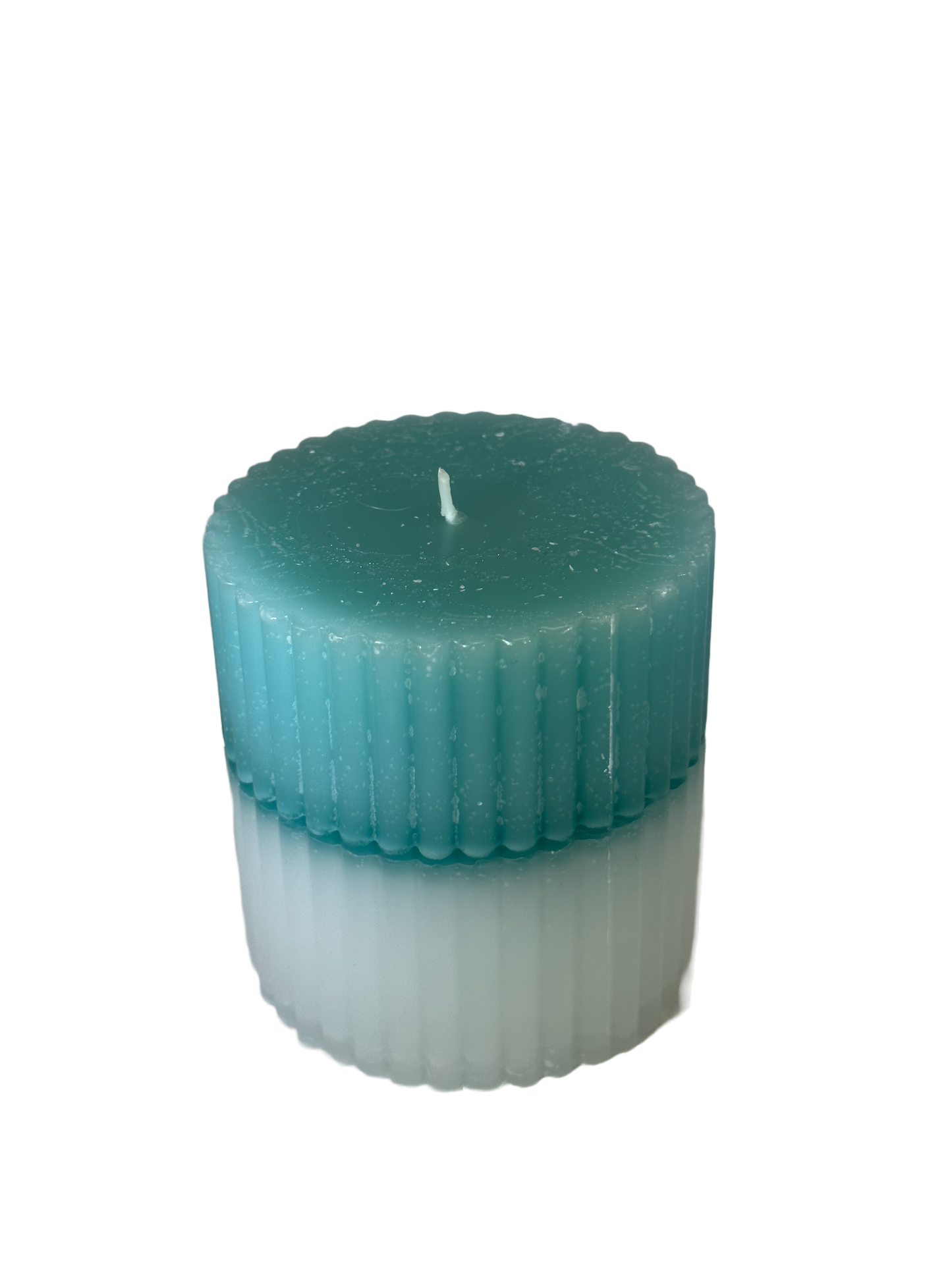 Fluted Round - Sea Minerals Scent, Teal/Green/White