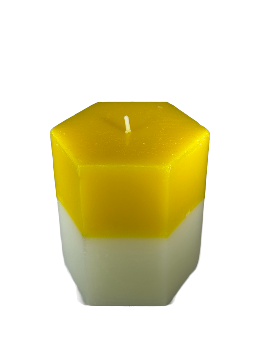 Hexagon - White Tea Scent, Yellow/White