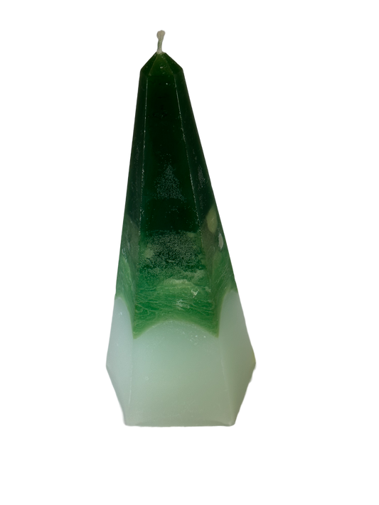 Pentagon Pyramid - Unscented, Green/White