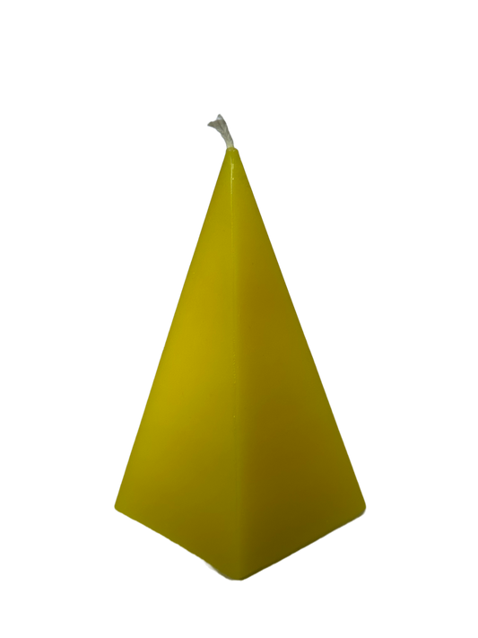 Pentagon Pyramid - Short, White Tea Scent, Yellow