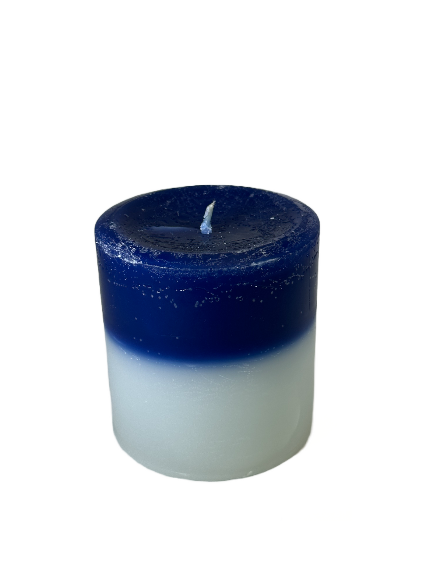 Round - Small, Caribbean Teakwood Scent, Blue/White