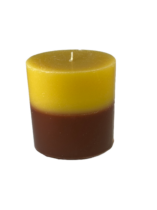 Round - Medium, Saffron Cedarwood Scent, Brown/Gold