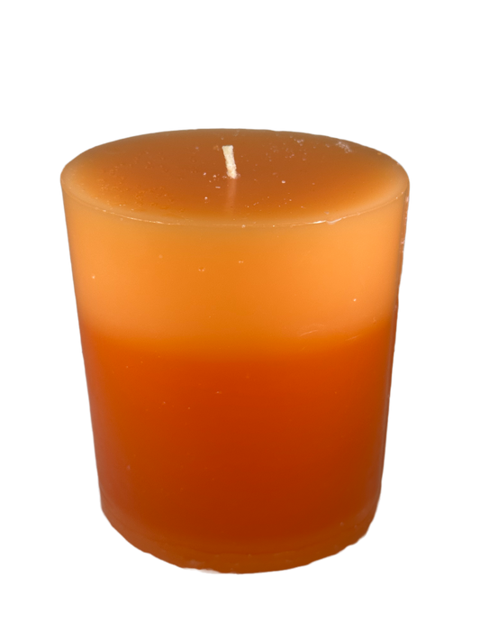 Round - Medium, Saffron Cedarwood Scent, Orange 2 Tone