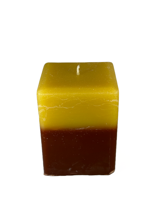 Square - Large, Saffron Cedarwood, Gold/Brown